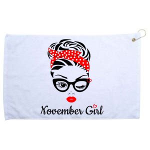 November Birthday For Born November Grommeted Golf Towel