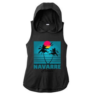 Navarre Beach Florida Fl Summer Seagulls Souvenirs Ladies PosiCharge Tri-Blend Wicking Draft Hoodie Tank