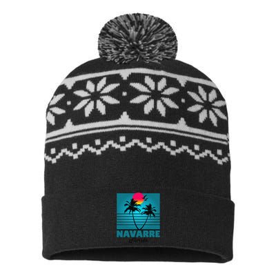 Navarre Beach Florida Fl Summer Seagulls Souvenirs USA-Made Snowflake Beanie