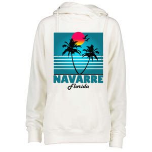 Navarre Beach Florida Fl Summer Seagulls Souvenirs Womens Funnel Neck Pullover Hood