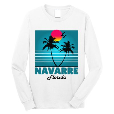 Navarre Beach Florida Fl Summer Seagulls Souvenirs Long Sleeve Shirt