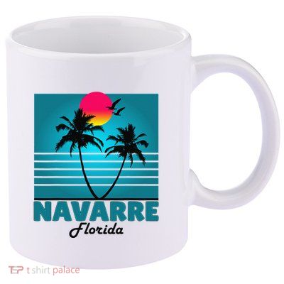 Navarre Beach Florida Fl Summer Seagulls Souvenirs 11oz C Handle Ceramic Mug