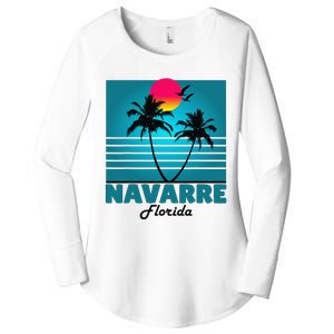 Navarre Beach Florida Fl Summer Seagulls Souvenirs Women's Perfect Tri Tunic Long Sleeve Shirt