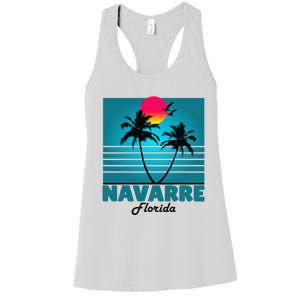 Navarre Beach Florida Fl Summer Seagulls Souvenirs Women's Racerback Tank