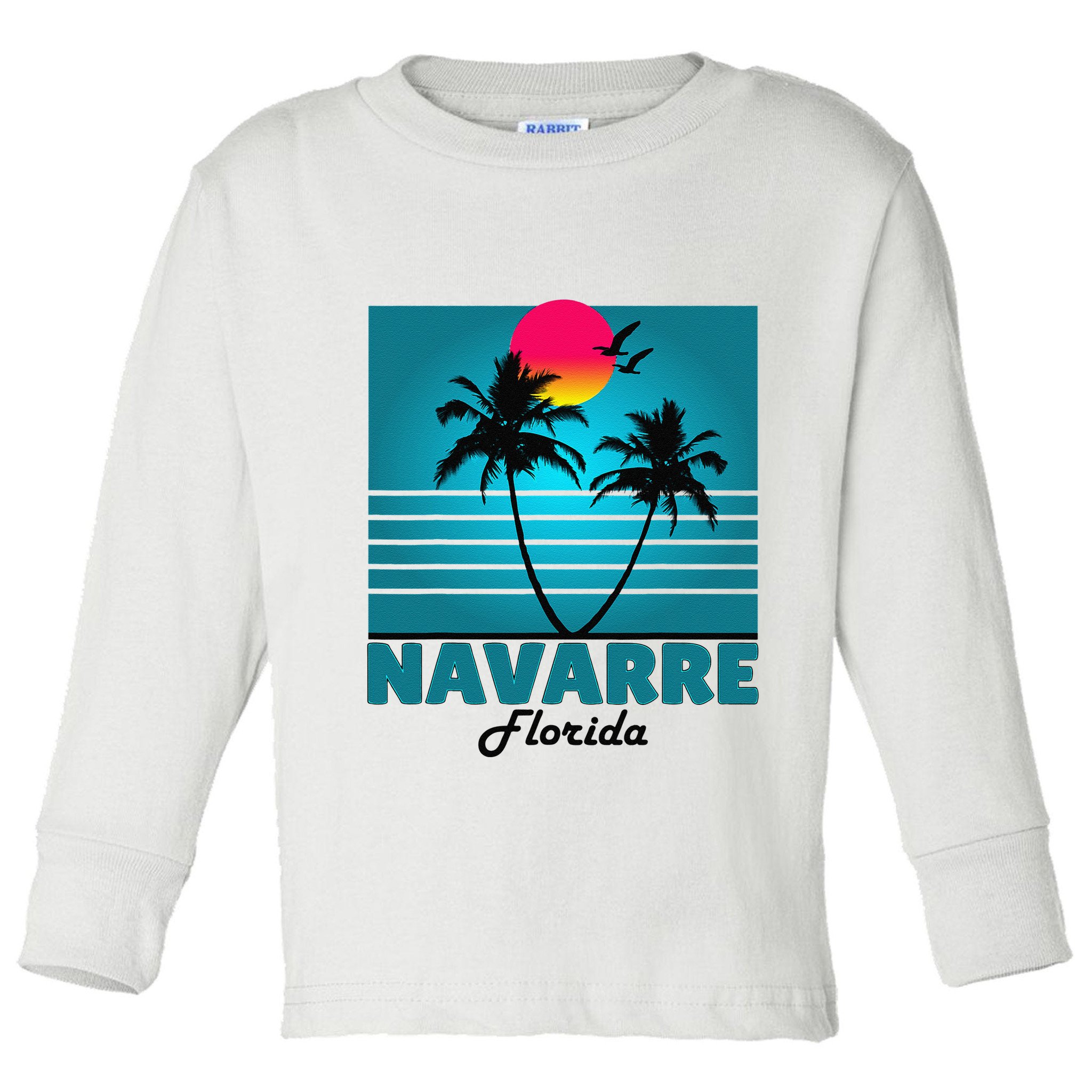 Navarre Beach Florida Fl Summer Seagulls Souvenirs Toddler Long Sleeve Shirt