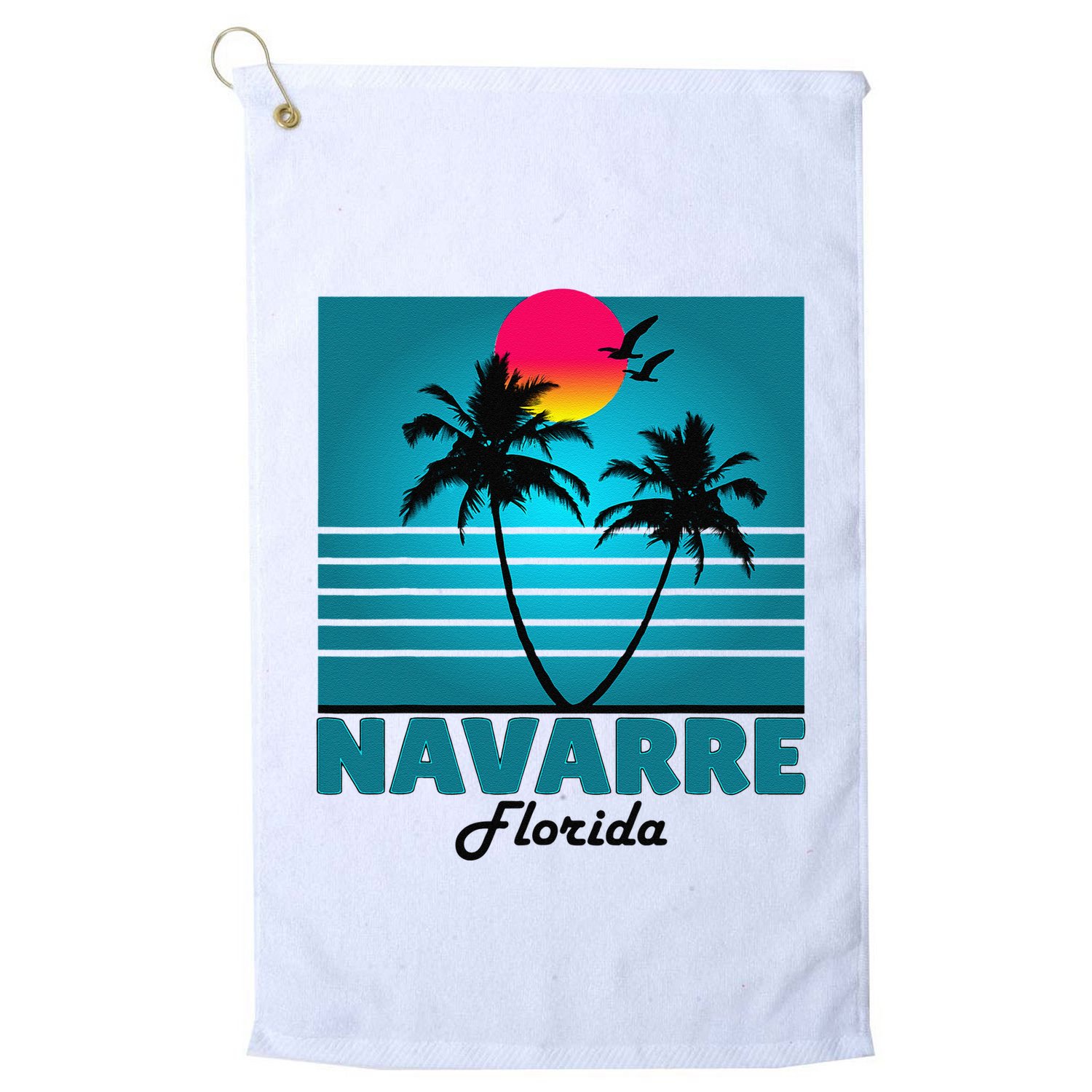 Navarre Beach Florida Fl Summer Seagulls Souvenirs Golf Towel