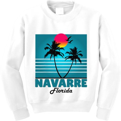 Navarre Beach Florida Fl Summer Seagulls Souvenirs Kids Sweatshirt