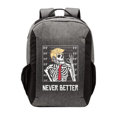 Never Better Funny Skeleton Mugshot America Halloween 2024 Vector Backpack