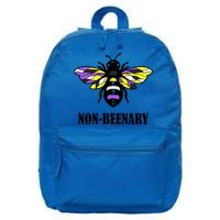 Non Binary Flag Bee Funny Proud Lgbtq Ally Nonbinary Pride Gift 16 in Basic Backpack