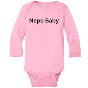 NEPO BABY Funny Celebrity Women Nepotism Baby Baby Long Sleeve Bodysuit