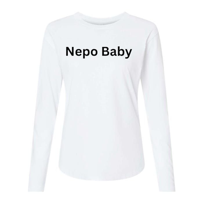 NEPO BABY Funny Celebrity Women Nepotism Baby Womens Cotton Relaxed Long Sleeve T-Shirt