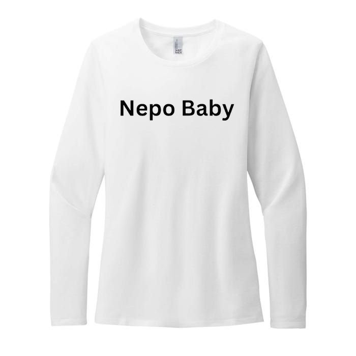 NEPO BABY Funny Celebrity Women Nepotism Baby Womens CVC Long Sleeve Shirt