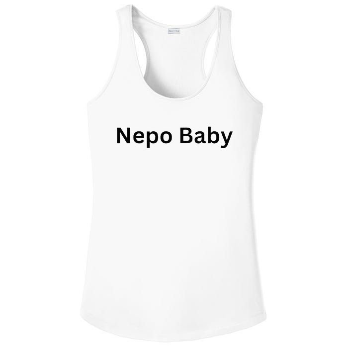 NEPO BABY Funny Celebrity Women Nepotism Baby Ladies PosiCharge Competitor Racerback Tank