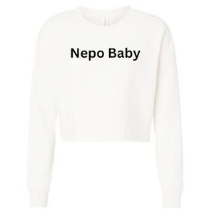 NEPO BABY Funny Celebrity Women Nepotism Baby Cropped Pullover Crew