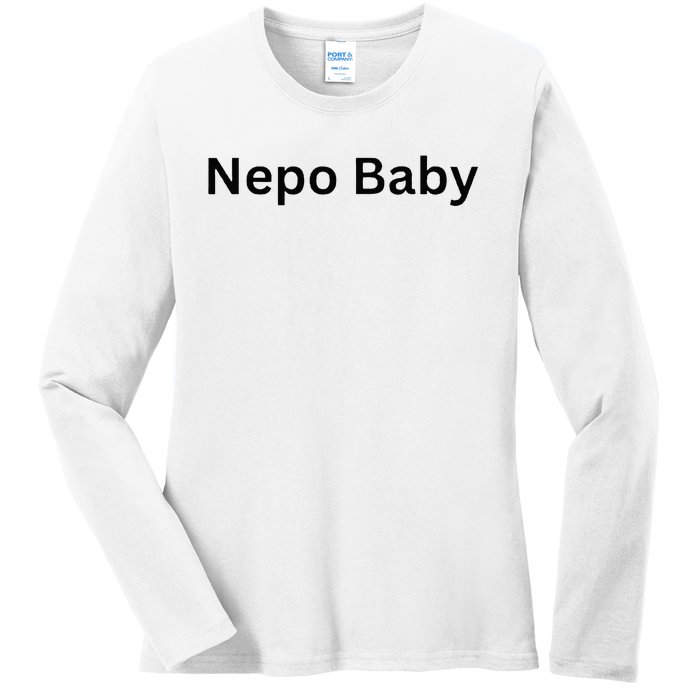 NEPO BABY Funny Celebrity Women Nepotism Baby Ladies Long Sleeve Shirt