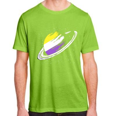 Non Binary Flag Pride Saturn Equality Lgbt Non Binary Cool Gift Adult ChromaSoft Performance T-Shirt