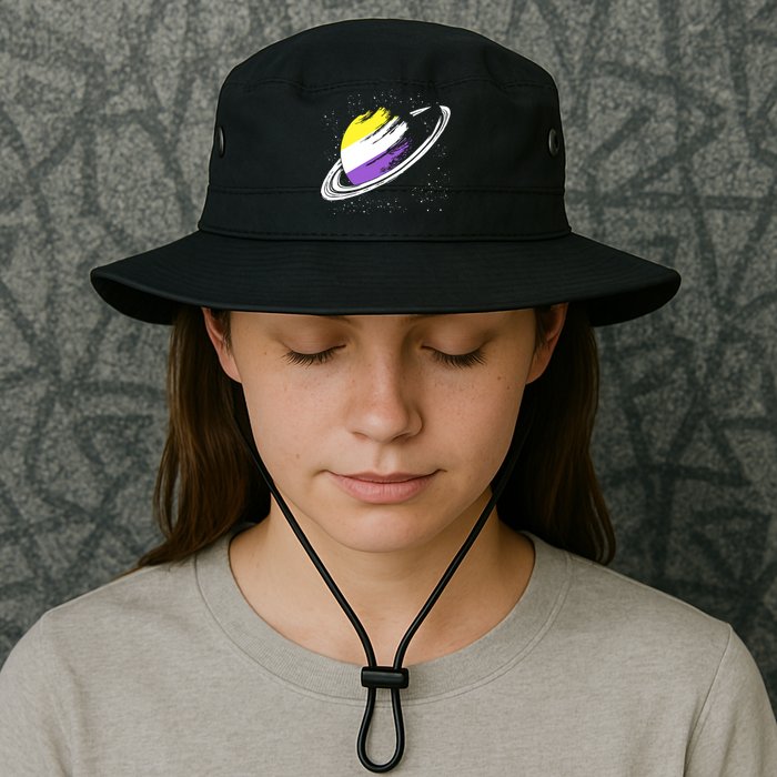 Non Binary Flag Pride Saturn Equality Lgbt Non Binary Cool Gift Legacy Cool Fit Booney Bucket Hat