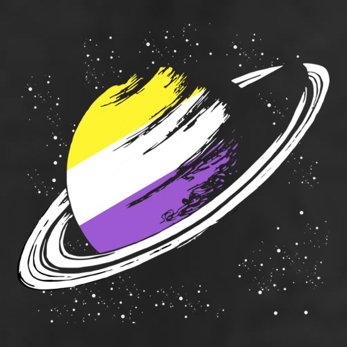 Non Binary Flag Pride Saturn Equality Lgbt Non Binary Cool Gift Trucker Hat