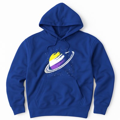 Non Binary Flag Pride Saturn Equality Lgbt Non Binary Cool Gift Hoodie
