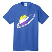 Non Binary Flag Pride Saturn Equality Lgbt Non Binary Cool Gift Tall T-Shirt