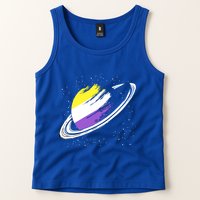 Non Binary Flag Pride Saturn Equality Lgbt Non Binary Cool Gift Tank Top