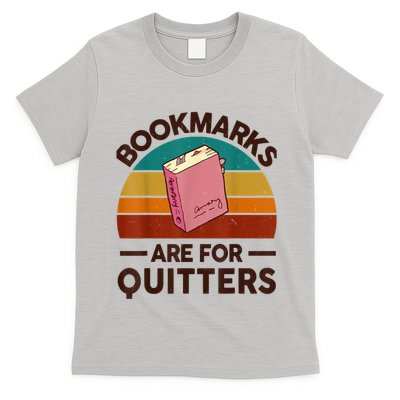 Nerdy Bookmarks For Quitter BookShirt Funny Teacher Reading T-Shirt