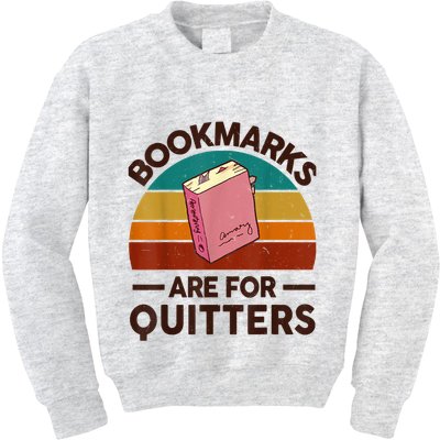 Nerdy Bookmarks For Quitter BookShirt Funny Teacher Reading Kids Sweatshirt