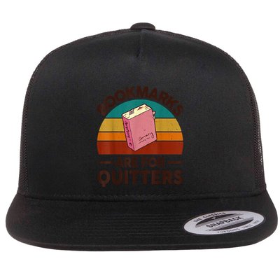 Nerdy Bookmarks For Quitter BookShirt Funny Teacher Reading Flatbill Hat