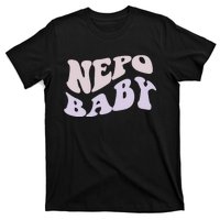 NEPO BABY Funny Nepotism Wavy Vintage Trending Meme T-Shirt