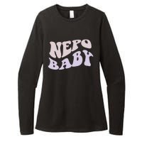 NEPO BABY Funny Nepotism Wavy Vintage Trending Meme Womens CVC Long Sleeve Shirt