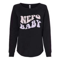 NEPO BABY Funny Nepotism Wavy Vintage Trending Meme Womens California Wash Sweatshirt