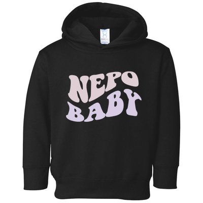 NEPO BABY Funny Nepotism Wavy Vintage Trending Meme Toddler Hoodie