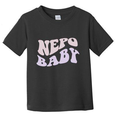 NEPO BABY Funny Nepotism Wavy Vintage Trending Meme Toddler T-Shirt
