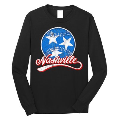 Nashville Baseball Faded Long Sleeve Shirt