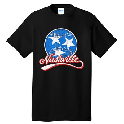 Nashville Baseball Faded Tall T-Shirt