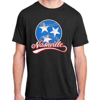 Nashville Baseball Faded Adult ChromaSoft Performance T-Shirt