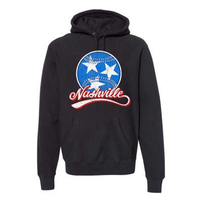 Nashville Baseball Faded Premium Hoodie