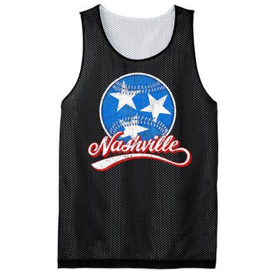 Nashville Baseball Faded Mesh Reversible Basketball Jersey Tank