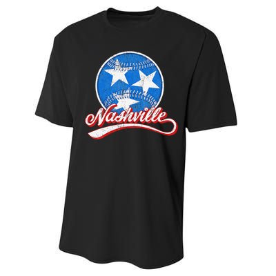 Nashville Baseball Faded Performance Sprint T-Shirt