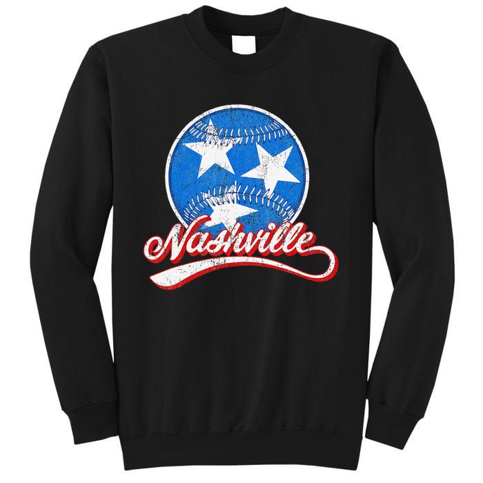 Nashville Baseball Faded Tall Sweatshirt