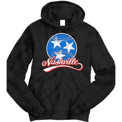 Nashville Baseball Faded Tie Dye Hoodie