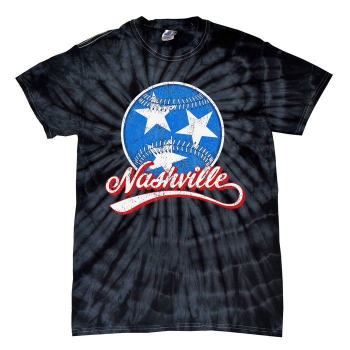 Nashville Baseball Faded Tie-Dye T-Shirt