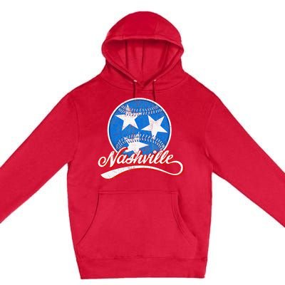 Nashville Baseball Faded Premium Pullover Hoodie