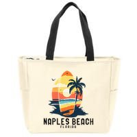 Naples Beach Florida Surfboard Waves Beach Zip Tote Bag