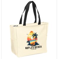 Naples Beach Florida Surfboard Waves Beach Zip Tote Bag