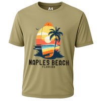Naples Beach Florida Surfboard Waves Beach Cooling Performance Crew T-Shirt