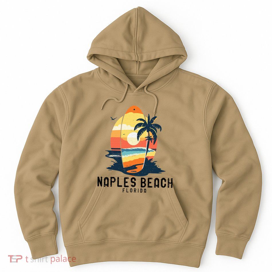 Naples Beach Florida Surfboard Waves Beach Hoodie