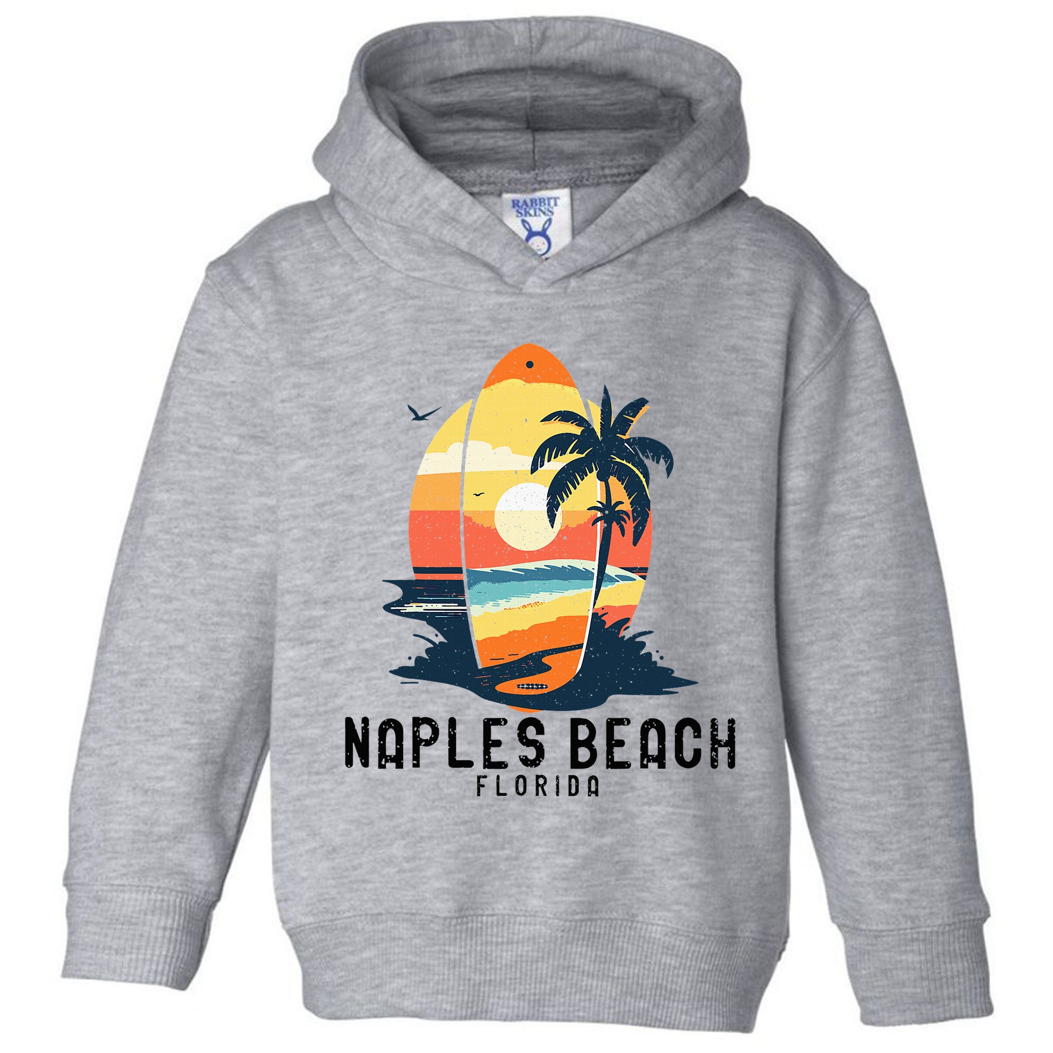 Naples Beach Florida Surfboard Waves Beach Toddler Hoodie