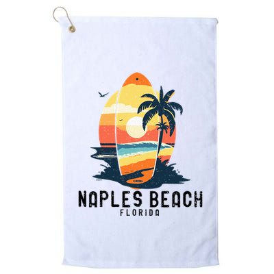 Naples Beach Florida Surfboard Waves Beach Golf Towel