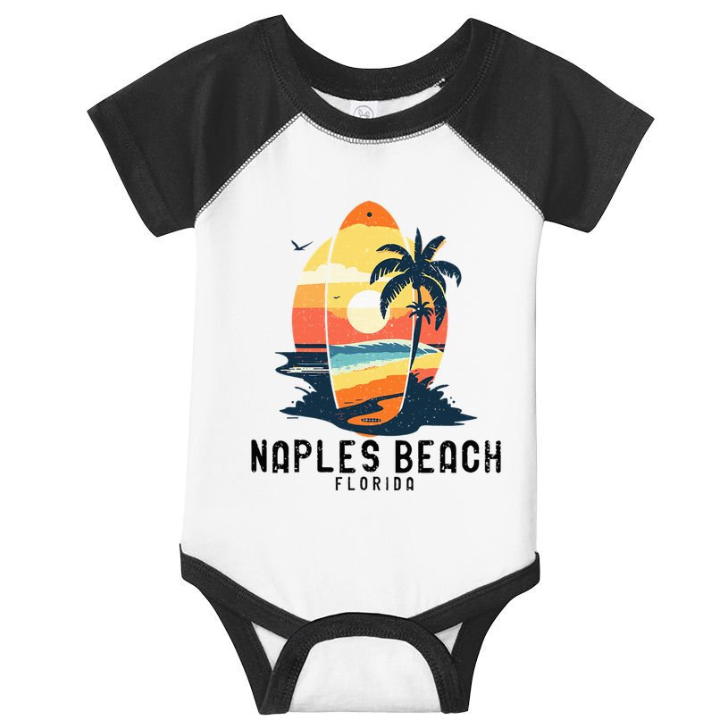 Naples Beach Florida Surfboard Waves Beach Infant Baby Jersey Bodysuit